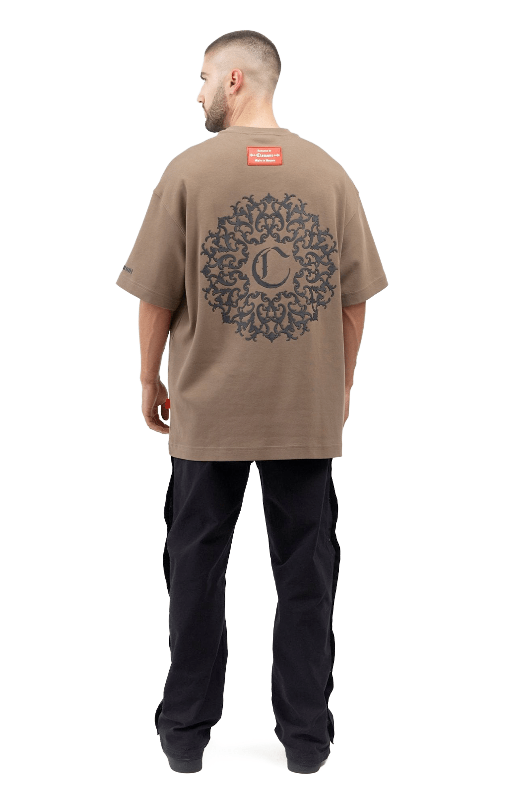 T - SHIRT MEN OVERSIZED ABBONDANZA TAUPE CLEMONT - CLEMONT.CO S.A.S.