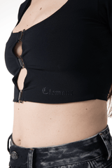 TOPS CORTOS MUJER PIANTA NEGRO CLEMONT - Clemont Oficial