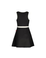 VESTIDO MUJER OPULENTIA NEGRO/CREMA CLEMONT - Clemont Oficial